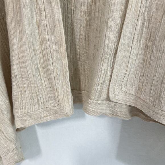 H by Halston Textured Space Dye Open Front Cardigan XL Beige Minimalist Lagenloo - Picture 4 of 10